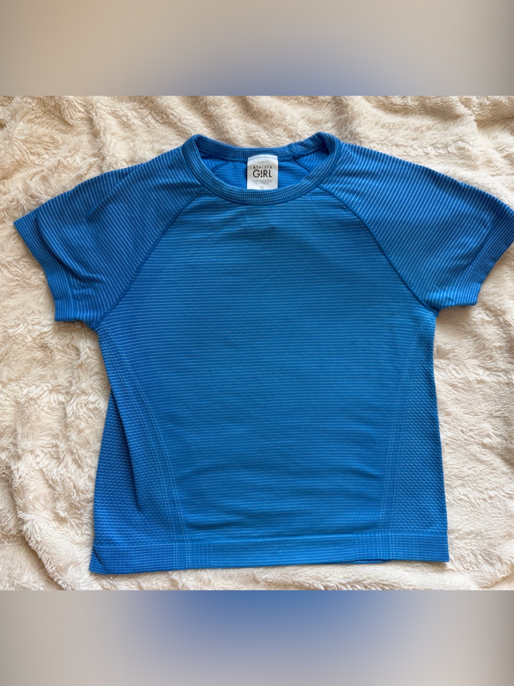 Athleta Girl Bright Blue Short Sleeve Athletic Tee